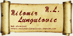 Milomir Lungulović vizit kartica